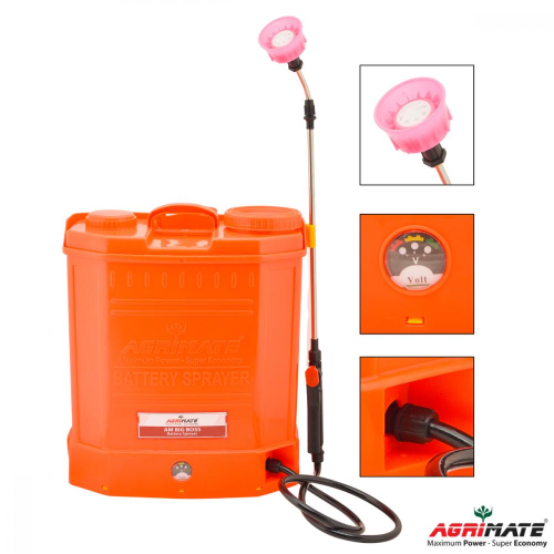 AM BIGBOSS 20 LTRS-12V/14AH WITH DOUBLE MOTOR AGRIMATE BATTERY SPRAYER RIPL026670