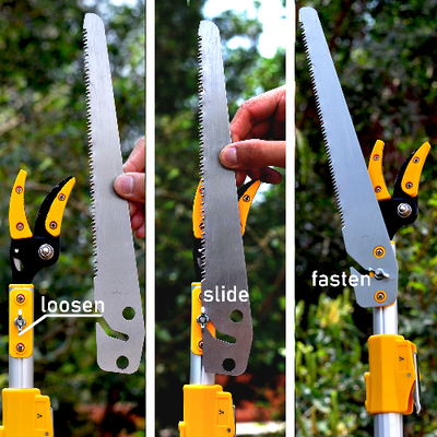 Hectare Aluminium Telescopic Long Reach (10 feet) Cut and Hold Pruner with Saw-Farm Tools and Machineries